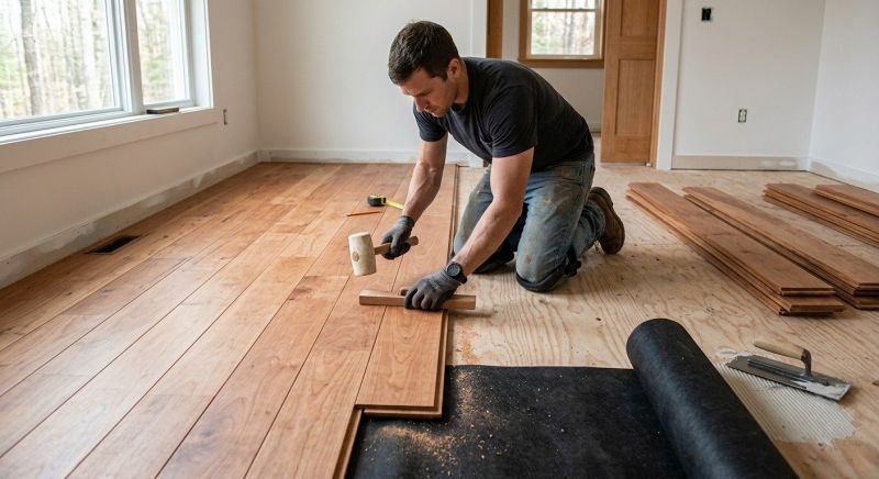 Cherry Floor Installation in Black Hawk, CO