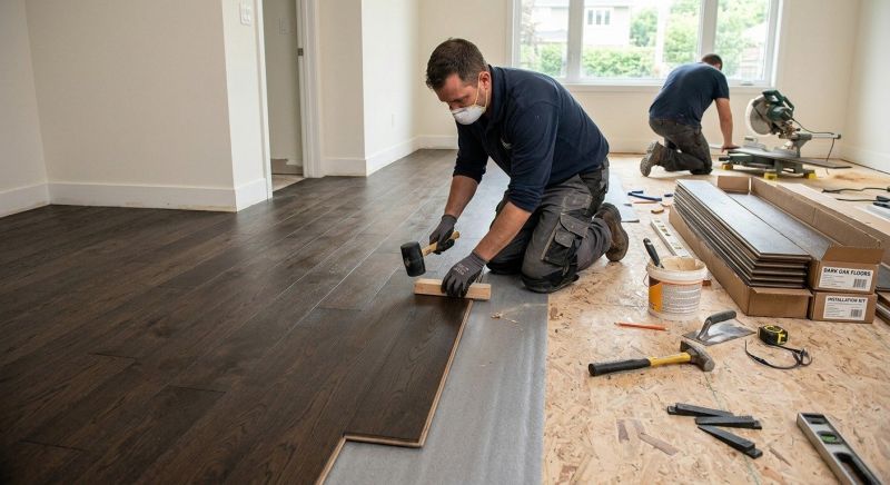 Dark Wood Floor Installation in Evergreen, CO