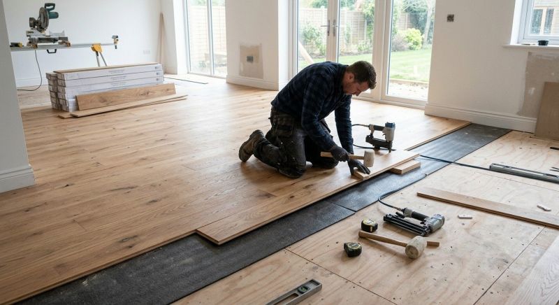White Oak Floor Installation in Evergreen, CO